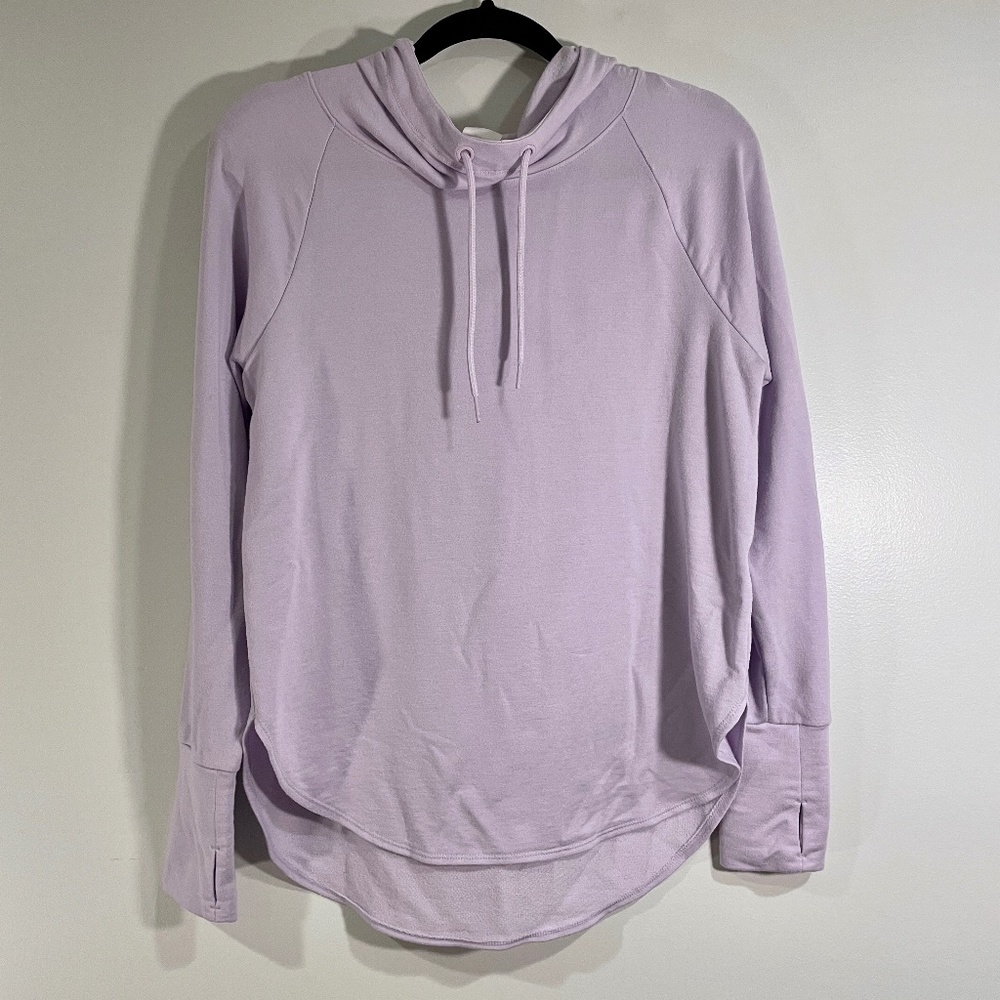 Athletic Works Purple Pullover Hoodie Long Sleeve Thumb Holes Womens Medium